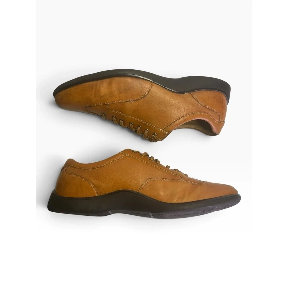 Cole Haan Dalton Mens 11.5 M Tan Leather Lace Up Oxford Sneakers C13300 Hybrid